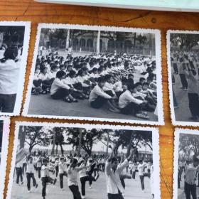 老照片，80-90年代左右的广州二十二中广播体操