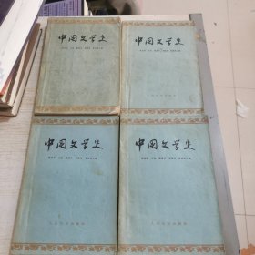中国文学史1 2 3 4四本合售（字迹划线较多，黄斑水印）