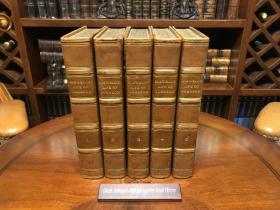 罕见，英国王室御用哈查德书店出版《约翰逊博士传》鲍斯威尔。Boswell's Samuel Johnson /Hatchards,1831。
全皮英式装帧，柔软温润，大开本。