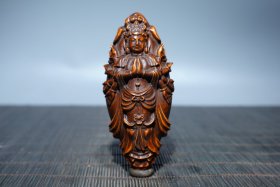 旧藏精品黄杨木千手观音手把件 收藏送礼佳品