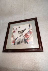 字画梅花与小鸟实物图片按图发货