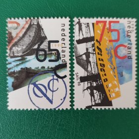荷兰邮票 1990年帆船运动-阿姆斯特丹号帆船 2全新