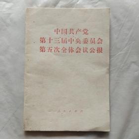 中国共产党第十三届中央委员会第五次全体会议公报