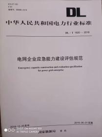 DL/T 1920-2018 电网企业应急能力建设评估规范