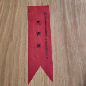 中国人民解放军基本建设工程兵庆功大会——代表证