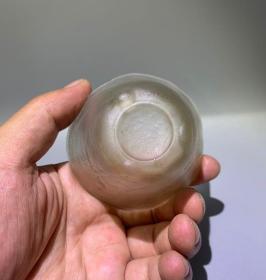 清代料器仿角杯