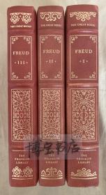 Franklin Library25周年真皮限量： The Works of Sigmund Freud 《 西格蒙德·弗洛伊德全集 》六册全套（三大册+三小册），西方世界伟大名著系列丛