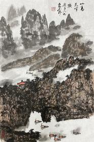 雷正民 四尺三开 68x45cm 软片