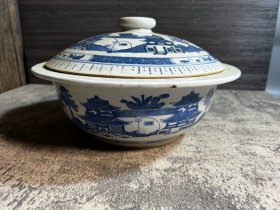 1993年，上海电缆厂，青花梧桐大汤碗，窑洞