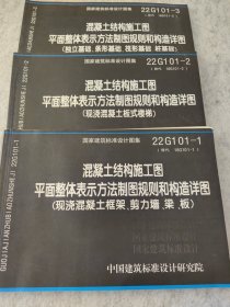 国家建筑标准设计图集22G101系列图集全套3本 22G101-1-2-3混凝土结构施工图平面整体表示方法制图规则和构造详图 （替代16G101-1-2-3）