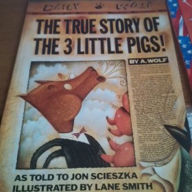 原版绘本 the true story of the 3 little pigs