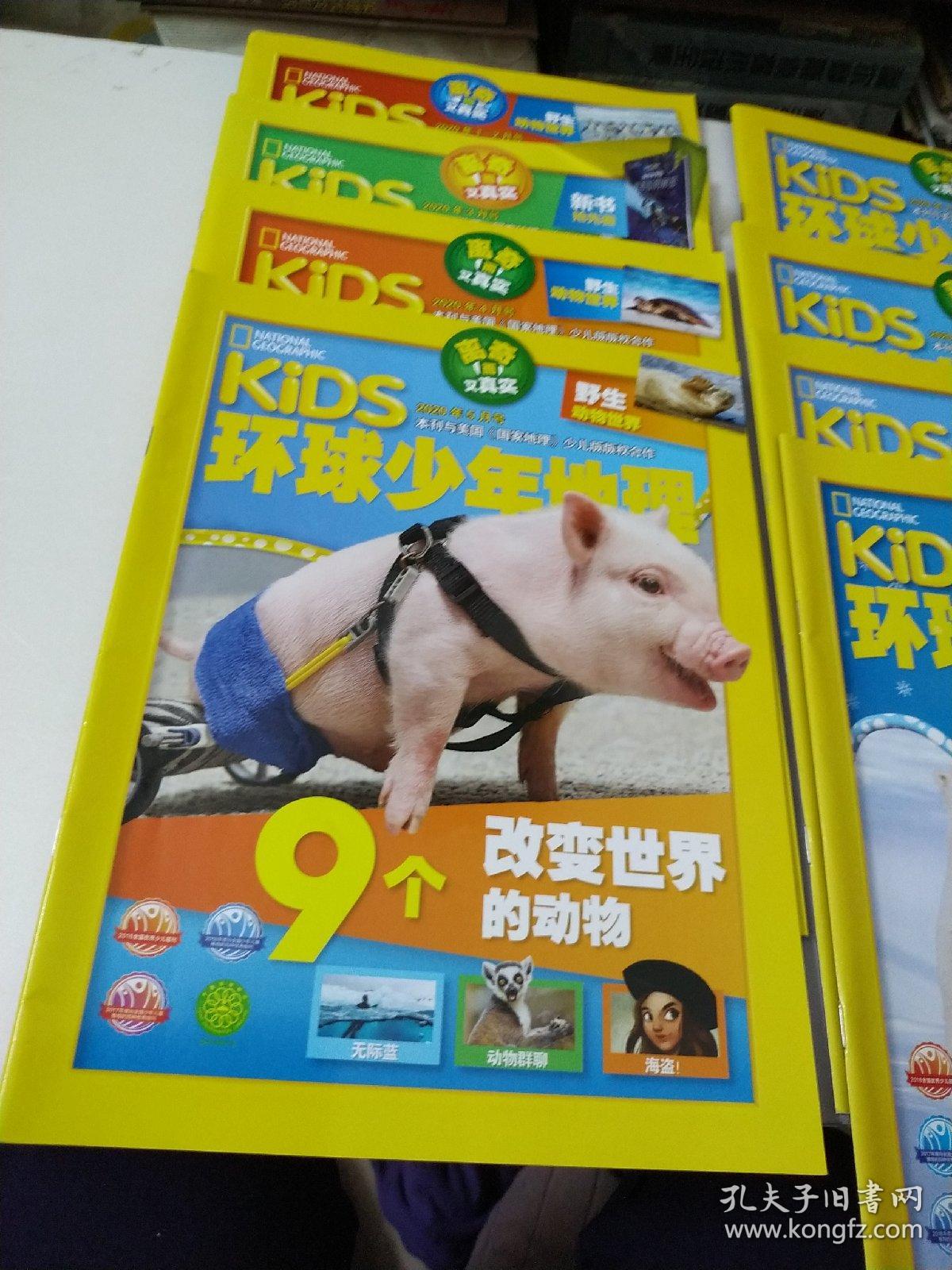 环球少年地理2020年1-12月号缺9月号(共9本)
