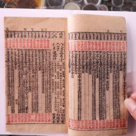 民国十年嘉兴夏序记出版双色套印《大中华民国十一年時宪书》，本书阴阳合历，通行天下。双色套印及少见了，