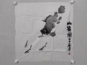 保真书画，北京曲艺名家，主持人，画家，甄齐国画作品一幅，70×68.5cm软片