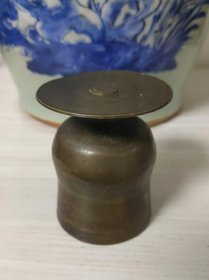 束腰型厚重铜酒杯水盂3893