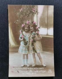 法国1918年，小萝莉明信片