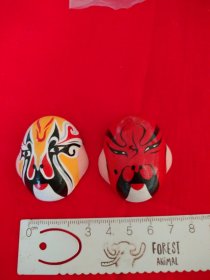何路通、关羽泥塑脸谱