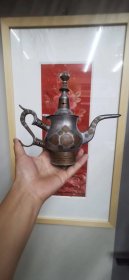 回流锡镶嵌铜执壶！器形优美独特！档次高！锡器收藏精品！保老保真！