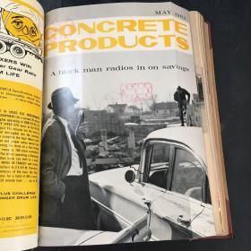 CONCRETE PRODUCTS VOL.65  NOS.1-12 JAN.-DEC. 1962   混凝土制品 月刊合订本 英文版