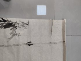 墨竹 (未落款) 六尺条屏 180*50 cm两幅 长款短款随君意 是风是雨任您猜…… 喜欢的拿走……轻微撕裂不影响画面……