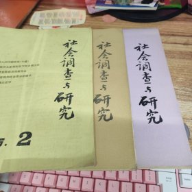 社会调查与研究 1985年第1.2.5期 共3册合售