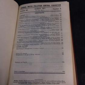 JOURNAL WATER POLLUTION CONTROL FEDERATION  Vol.43 No.1-4 Jan-Apr  +Vol43 No5-8 May-Aug+Vol43.No9-12 Sept-Dec 1971（水污染控制联合会杂志）月刊1-12合订本 3本合售英文版