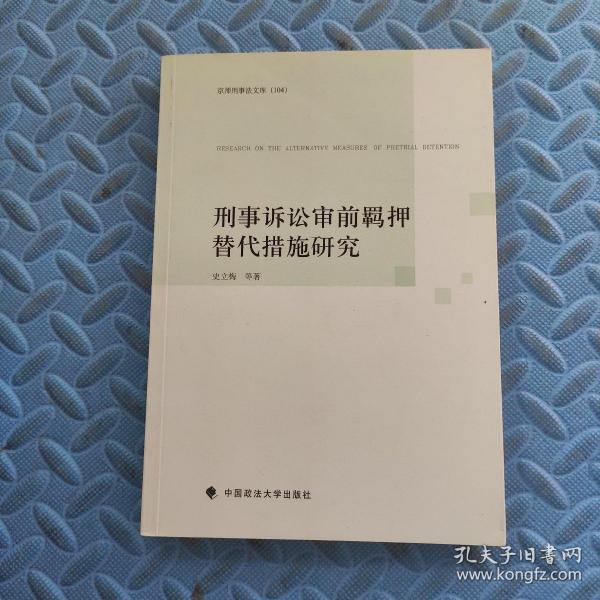 京师刑事法文库（104）：刑事诉讼审前羁押替代措施研究