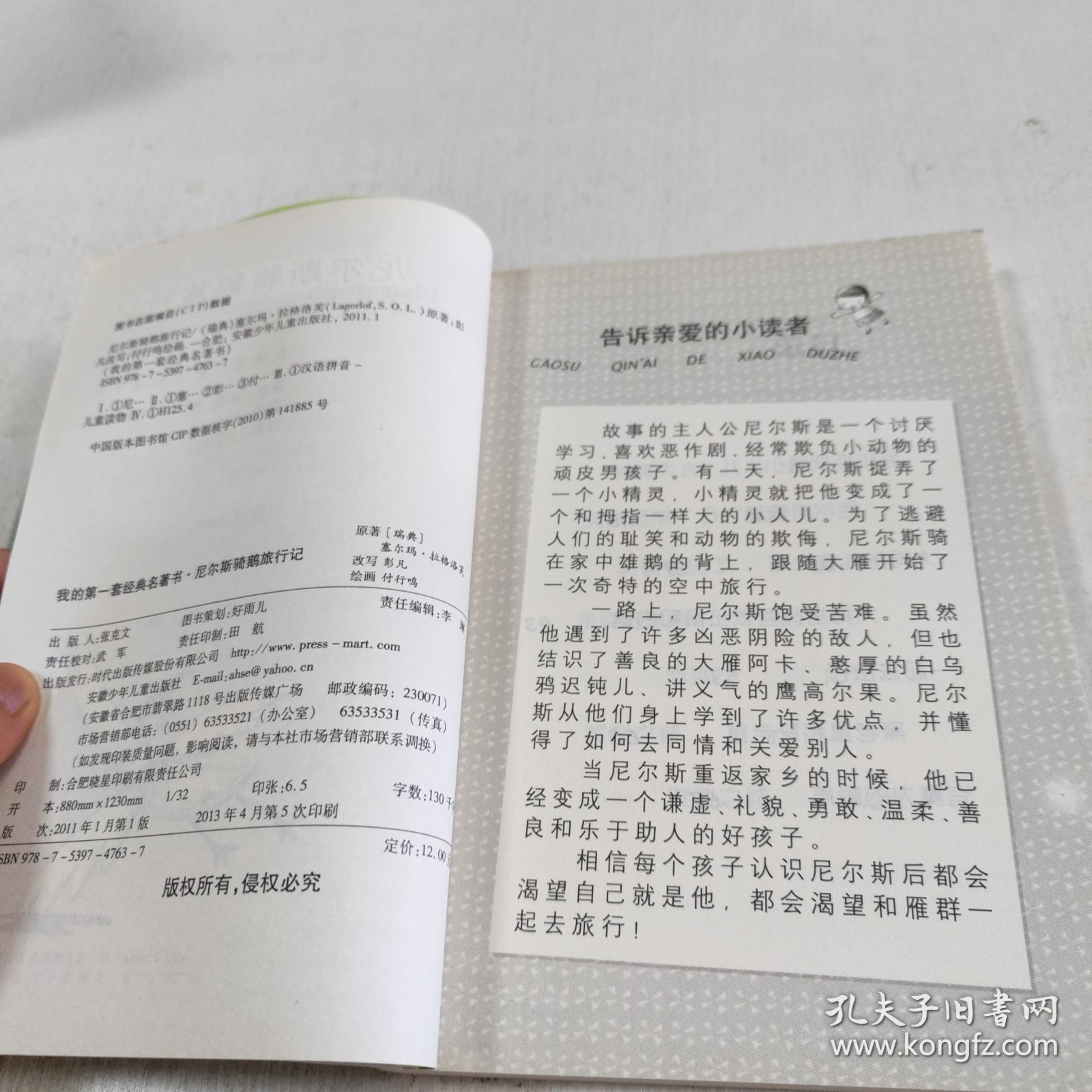 我的第一套经典名著书：尼尔斯骑鹅旅行记