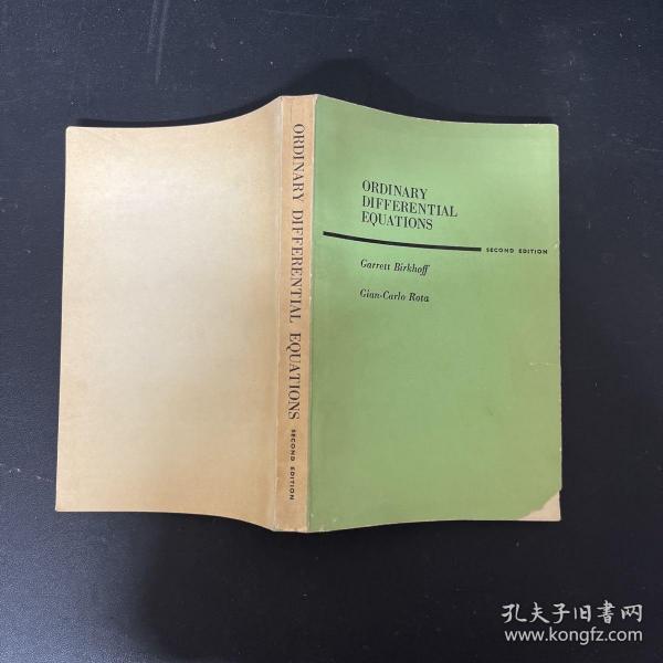 Ordinary Differential Equations 2nd , 常微分方程 第2版 Garrett Birkhoff Gian-Carlo Rota；英文原版