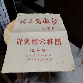 针灸经穴挂图 （无图，仅存套函）