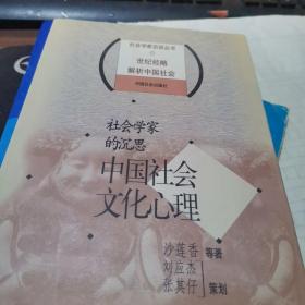 社会学家的沉思：中国社会文化心理——社会学家访谈丛书