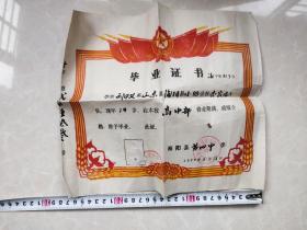 老证件收藏1977年山东省海阳县老毕业证