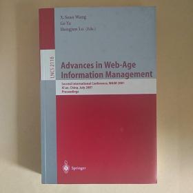 英文原版:Advances in Web-Age Information Management （网络时代的信息管理进步）(目录见图)