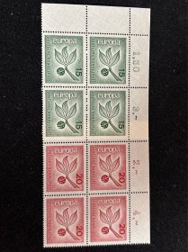 西德1965发行树枝和水果邮票