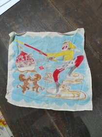 #24101317，孙悟空图案手绢，手帕，品如图。