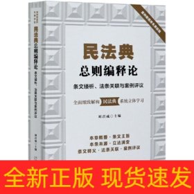 民法典總則編釋論 條文縷析、法條關(guān)聯(lián)與案例評(píng)議