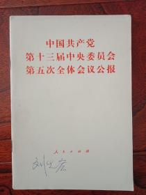 中国共产党第十三届中央委员会第五次全体会议公报