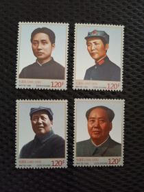 科特迪瓦毛泽东诞生120周年邮票4全毛泽东标准像