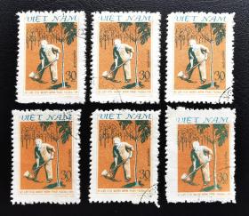 越南1981年邮票1枚。植树节。胡志明。上品信销盖销票。随机发货。