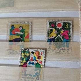 邮票（中国文学艺术工作者第三次代表大会1960邮票全二枚、特66知识青年在农村邮票全四枚、特24气象邮票1958全三枚、特25 卫星 信销票 邮票 1958全三枚、特21中国古塔全四枚）