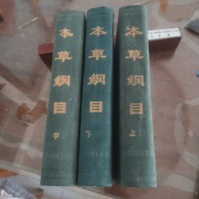 本草纲目（精装，上中下，1999年一版一印只印1千册研究收藏价值高）