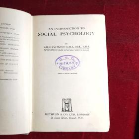 AN INTRODUCTION TO
SOCIAL PSYCHOLOGY