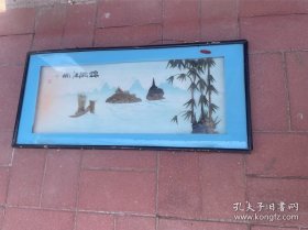 手工玉石雕刻摆件：锦绣江山