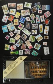 新加坡50枚不同画面邮票（27号系列）+1张菲律宾明信片