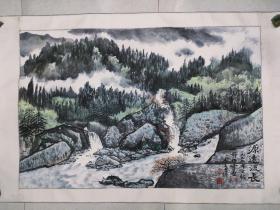 邵伯奇画，周正山题，画心104 X 68.5