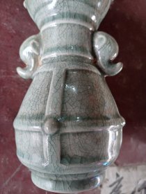 汝窑瓶，双耳出戟，清凉寺张家窑，8000
