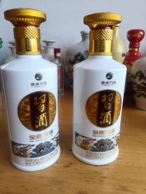 金质习酒酒瓶一对