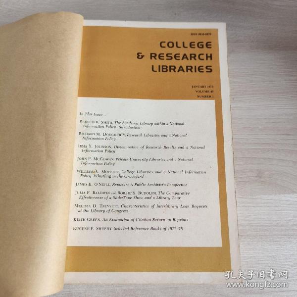 COLLECE AND RESEARCH LIBRARIES 1979 40