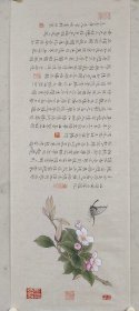 【管峻】精品书画合璧《桃花 蝴蝶》一幅，33厘米//89厘米，喜欢的私聊