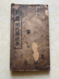 清代宣统二年，重庆桐君阁中医药老字号文献，（桐君阁丸药提要）又名（广东种福堂）丸散膏丹，北有同仁堂、南有桐君阁”之美誉。清代真本原版原本出售，1908年，重庆名士许健安创办“桐君阁熟药房”。并同时出版桐君阁丸散膏丹集要，完整一本，